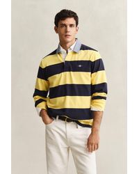 GANT - Chambray Collar Striped Heavy Rugger - Lyst