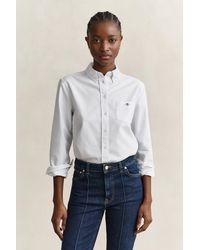 GANT - Striped Classic Oxford Shirt - Lyst