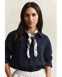 GANT - Monogram Silk Scarf Evening - Lyst