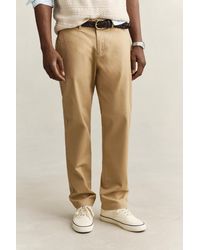 GANT - Regular Fit Smart Chinos Dark - Lyst