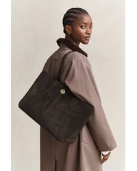 GANT - Suede Tote Bag Deep - Lyst