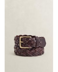 GANT - Braided Leather Belt Rich - Lyst