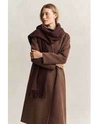 GANT - Woven Wool Scarf Deep - Lyst