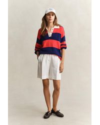 GANT - Tailored Linen Blend Shorts Eggshell - Lyst