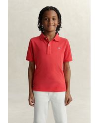 GANT - Teens Shield Piqué Polo Shirt - Lyst