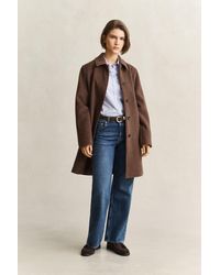 GANT - Wool Blend Car Coat Deep - Lyst