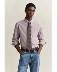 GANT - Classic Regular Striped Poplin Shirt - Lyst