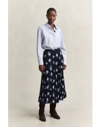 GANT - Floral Print Pleated Skirt Evening - Lyst