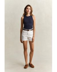 GANT - Denim Shorts Eggshell - Lyst