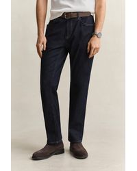 GANT - Regular Clean Wash Jeans Dark - Lyst