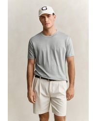 GANT - Linen T-Shirt - Lyst