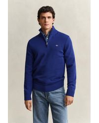 GANT - Casual Cotton Half-Zip Sweater - Lyst