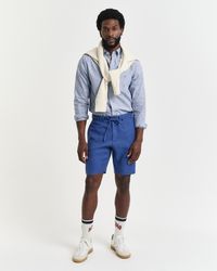 GANT - Relaxed Fit Linen Drawstring Shorts - Lyst