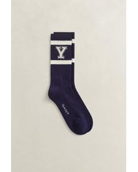 GANT - X Yale Ribbed Sport Socks Classic - Lyst