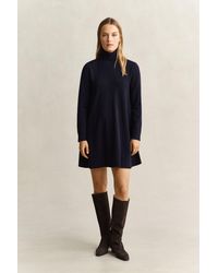 GANT - Superfine Lambswool Dress Evening - Lyst