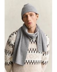 GANT - Cashmere Scarf & Beanie Gift Set Melange - Lyst