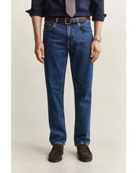 GANT - Regular Clean Wash Jeans Mid Vintage - Lyst