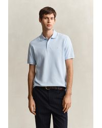 GANT - Two-Toned Polo Shirt - Lyst