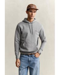 GANT - Shield Hoodie Melange - Lyst