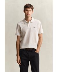 GANT - Regular Fit Polo Shirt Seed Melange - Lyst