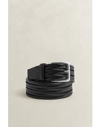 GANT - Braided Elastic Leather Belt - Lyst