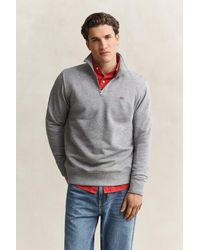 GANT - Shield Half-Zip Sweatshirt Melange - Lyst