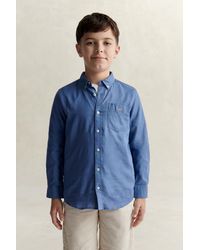 GANT - Teens Teen Boys Linen Blend Shirt Salty Sea - Lyst