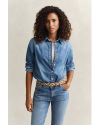 GANT - Denim Shirt Semi Worn In - Lyst