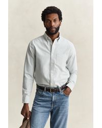 GANT - Striped Brushed Oxford Shirt - Lyst