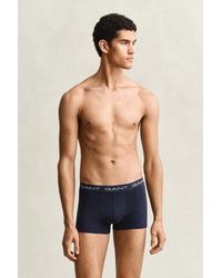 GANT - 7-Pack Regular Waist Boxer Trunks, Marine - Lyst