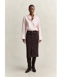 GANT - Twill Colored Pencil Skirt Deep - Lyst