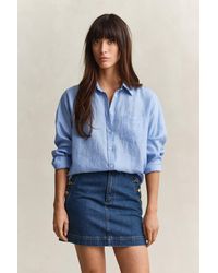 GANT - Relaxed Fit Linen Shirt - Lyst
