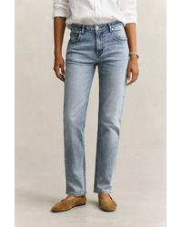 GANT - Straight Leg Stretch Jeans - Lyst