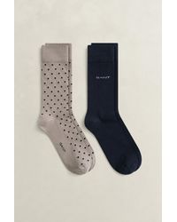 GANT - 2-Pack Dot & Solid Socks - Lyst