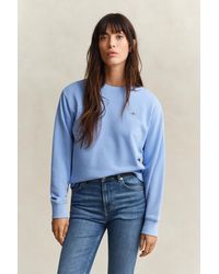 GANT - Shield Crew Neck Sweatshirt - Lyst