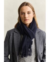 GANT - Woven Wool Scarf Evening - Lyst