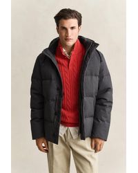 GANT - Flannel Down Jacket - Lyst