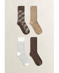 GANT - 4-Pack Checked Socks Gift Box - Lyst