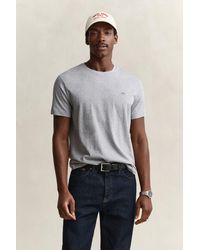 GANT - Regular Fit Shield T-Shirt Melange - Lyst
