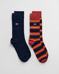 GANT - 2-Pack Shield Rugger Stripe Socks Gift Box () - Lyst