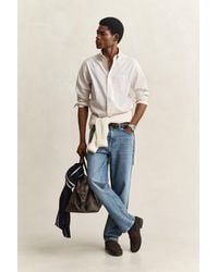 GANT - X Yale Checked Oxford Shirt Cream - Lyst