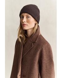 GANT - Ribbed Wool Cashmere Blend Beanie Deep - Lyst