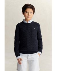 GANT - Teens Teen Boys Shield Sweater Evening - Lyst