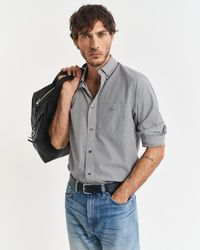 GANT - Regular Fit Classic Banker Stripe Poplin Shirt - Lyst