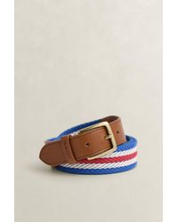 GANT - Striped Webbing Belt Ruby - Lyst