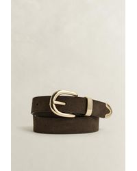 GANT - Suede Metal Belt Deep - Lyst
