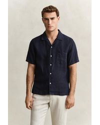 GANT - Short Sleeve Linen Shirt Evening - Lyst