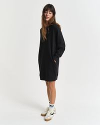 GANT - Archive Shield Graphic Crew Neck Sweatshirt Dress - Lyst