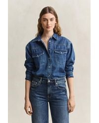 GANT - Denim Ranger Shirt Mid Worn In - Lyst
