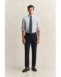 GANT - Tapered Wool Flannel Pants Evening - Lyst